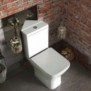 Sanitario de cerámica moderno y elegante personalizado Vaso <span class=keywords><strong>Inodoro</strong></span> Altura cómoda <span class=keywords><strong>Inodoro</strong></span> de esquina sin montura Función de doble descarga Diseño de fácil uso - Product Image 6