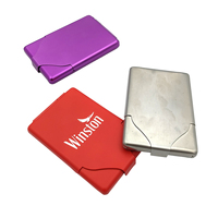 Étui à cigarettes coloré en aluminium, boîte de poche fine en métal, accessoires de fumeur à couvercle rabattable pour hommes et femmes