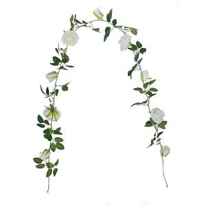 Guirlande de roses artificielles suspendues, guirlande de fleurs en rotin pour plafond festif, Noël, Nouvel An, Thanksgiving - Product Image 4