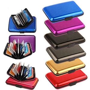 Men's Women's Metal RFID Blocking <b>Card</b> Case Slim Waterproof Name <b>Card</b> <b>Protector</b> Wallet Credit <b>Card</b> Holder Bag Clips Product - Product Image 2