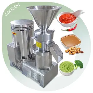 50kg/H Peanut Butter Line Pepper Sauce Grinder Silver Maker Horizontal Colloid Mill for Tomato Emulsion