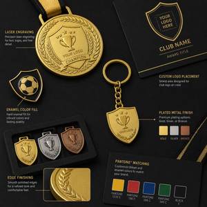 Set de Regalo Personalizado con Logotipo para Club Deportivo, con Medallas, Pins Esmaltados, Llaveros y Caja de Presentación para Patrocinadores - Product Image 4