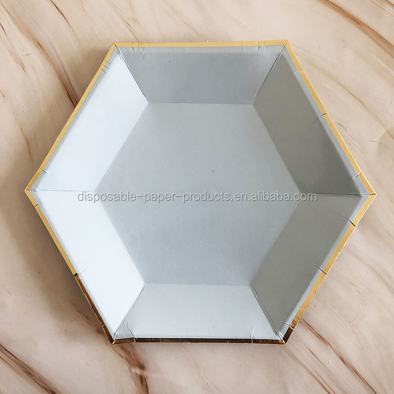 Bleu + or bord, 8 pcs/plis