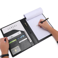 Carpeta de presentación A4 de diseño personalizado, organizador de documentos con carpeta de archivo de notas, logotipo en relieve