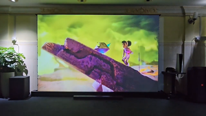 Wupro le plus chaud 100/120 pouces Alr Pet Crystal Floor Up Écran de projection motorisé à longue portée <span class=keywords><strong>3D</strong></span> 4K Floor Rising <span class=keywords><strong>Projector</strong></span> Screen - Product Image 2