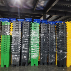 Conteneur à déchets mobile en plastique HDPE <span class=keywords><strong>de</strong></span> grande taille pour <span class=keywords><strong>l</strong></span>'extérieur, avec roues/couvercle, pour hôpital/école/médical - Product Image 2