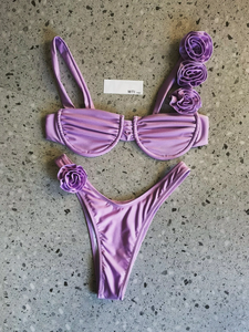 Ensemble <span class=keywords><strong>de</strong></span> bikini 3D floral deux pièces OEM/ODM, doublure douce et confortable, logo personnalisé, maillot <span class=keywords><strong>de</strong></span> bain pour femme, <span class=keywords><strong>tenue</strong></span> <span class=keywords><strong>de</strong></span> <span class=keywords><strong>plage</strong></span> - Product Image 2