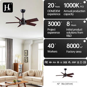 Ventilador de Techo Moderno de Lujo de 48 Pulgadas con 4 Aspas de Madera, Control Remoto, Motor de CC de Cobre Puro, 5 Aspas, Lámpara ABS, Ventilador de Refrigeración por Aire Disponible - Product Image 5