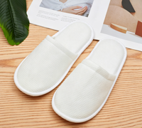 Chaussons d'hôtel en coton perlé, chaussons jetables doux pour invités, chaussons légers d'hôtellerie pour intérieur