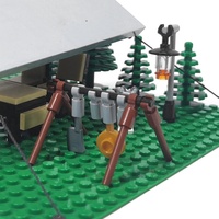 Briques de construction en plastique ABS, modèle MOC, maison, 40 pièces, pour camping, pique-nique, barbecue, tente, bricolage
