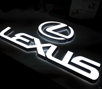 Lettres lumineuses 3D personnalisées sans bordure, logo d'entreprise publicitaire, lettres en relief sans bordure pour une utilisation en extérieur
