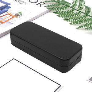 กล่องแก้วทรงสี่เหลี่ยมผืนผ้าหรูหราคอนแทคเลนส์หนังโลหะแบบพับได้กล่องใหญ่กล่องใส่แว่นกันแดดสำหรับเดินทาง - Product Image 3