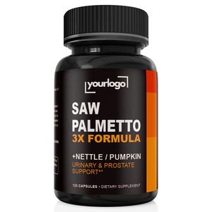 Logo personnalisé Saw Palmetto Capsules à base de plantes naturelles Supplément Cheveux DHT Bloqueur Urinaire Prostate Santé pour Hommes - Product Image 1