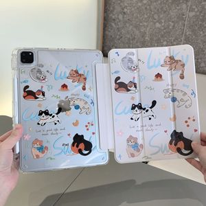Custodia Protettiva Rigida Trasparente in PC con Stampa Floreale a Ciliegie e Farfalle per <span class=keywords><strong>Apple</strong></span> iPad Air 7 8 11 Pollici / iPad <span class=keywords><strong>Pro</strong></span> 11 2025 con Porta Penna - Product Image 2