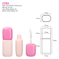 Nouveaux tubes à gloss carrés OMI de 9,5 ml en PP, tubes à gloss vides avec applicateur