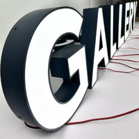 Enseignes d'entreprise lumineuses en acrylique à LED, lettres en relief, signalétique extérieure, enseigne de magasin 3D en acrylique à LED éclairée par l'avant pour entreprises