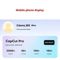 Abonnement CapCut Pro Version Internet White Cutout Compatible Ordinateurs Tablettes Téléphones Livraison Automatique Exclusive