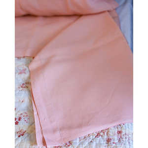 <b>Pink</b> Linen <b>Double</b> Bed Fitted and Flat Sheets <b>Bedding</b> Set - Product Image 3