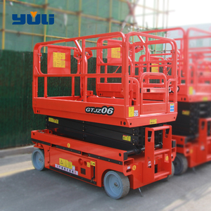 Yuli gunting pelatihan elektrik aluminium Aloi, Platform pengangkat gunting listrik perancah dapat dilipat udara kerja tipe gunting paduan aluminium vertikal - Product Image 6