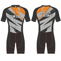 Ensemble de maillots de course à pied pour patinage de vitesse par compression, triathlon, cyclisme, sport, combinaison de maillots de saut à roulettes