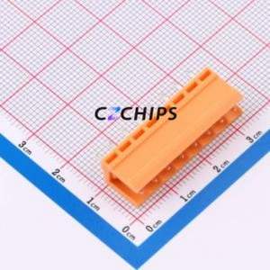 MXHT396V-3.96-08P-OE01-Cu-A Plug-in Terminal Block Through hole,P=3.96mm Board-to-Board / Socket - Open 1x8P 3.96mm Orange - Product Image 1