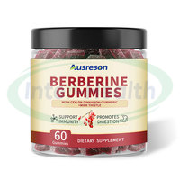 OEM Ausreson Complexe de berbérine sans sucre Hcl Gummies Curcuma Ceylan Cannelle Compléments alimentaires Gommes à la berbérine