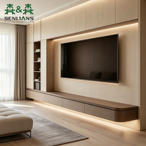 Mobile TV in Legno di Lusso SLS con Gestione Cavi, Design Moderno <span class=keywords><strong>per</strong></span> Unità a <span class=keywords><strong>Parete</strong></span>, <span class=keywords><strong>per</strong></span> Fornitori di <span class=keywords><strong>Mobili</strong></span> <span class=keywords><strong>da</strong></span> <span class=keywords><strong>Soggiorno</strong></span> - Product Image 1