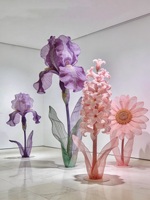 Grande fleur artificielle géante de style printanier avec support pour la décoration d'événements, décoration de grands espaces, arrangements floraux de mariage