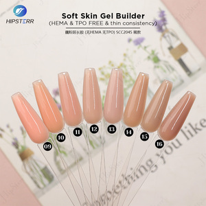 HEMA & TPO FREE Gel Constructeur Couleur Peau à Consistance Légère Rose pour Extension d'Ongles, Gel Constructeur Brun Clair en Pot, Marque Privée - Product Image 2