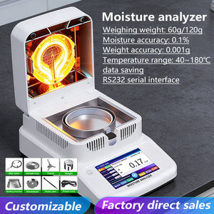 120g 0,001g Feuchtigkeitsmessgerät, Halogen-Tester für Getreide und Lebensmittel, Analysegerät für Labor, Feststoffe, Boden, Tabak, Holz, Tee - Product Image 1