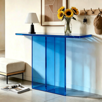 Table console en acrylique transparente, table d'appoint étroite pour entrée, table de canapé pour couloir, salon, hall d'entrée, mobilier moderne