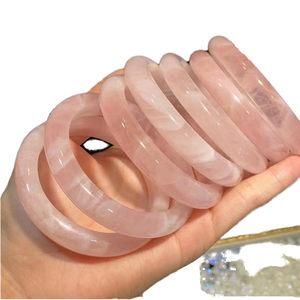 Pulseras de Moda al por Mayor de Cuarzo Rosa de Madagascar, Jade Verde y Piedras Preciosas de Cristal Rosa Natural para Mujer - Product Image 1