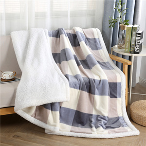 Nouvelle Couverture de Canapé Hiver Épaisse en Flanelle Double Composée, Polyester Écologique, Style Européen-Américain, Non Toxique, Pliable - Product Image 1