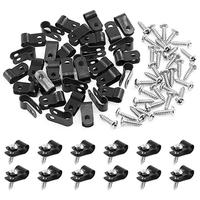 Pince de câble en nylon PA6 haute résistance de type U, anti-âge, clip de fixation de fil, marque XJH, taille U3.3 0~120 pour câble de commutation