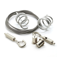 Pince à câble en acier réglable pour fixation au plafond Kit de suspension de lumière Luminaire réglable Cintre de câble en métal
