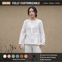 Chemisier à manches longues pour femme sur mesure, fabricant OEM ODM, blanc transparent, motif géométrique, logo personnalisé, bureau, décontracté, vente en gros