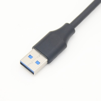 Câble personnalisé haute vitesse 3A, charge rapide USB 3.0 Type-C, câble de charge de données avec gaine en PVC pour microphone et moniteur