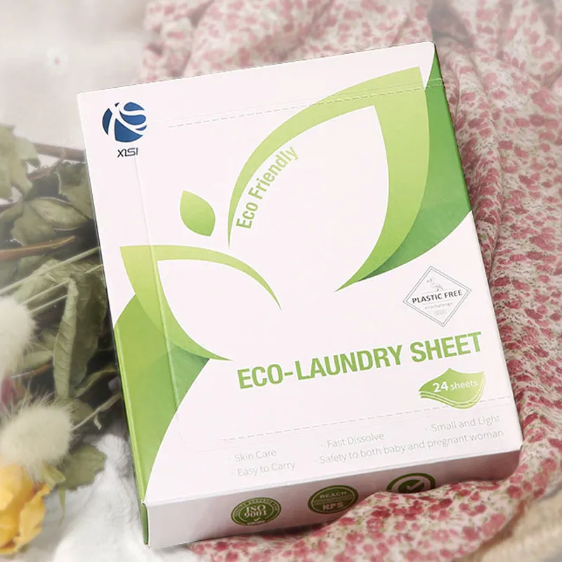 Échantillon gratuit écologique savon papier détergent à lessive comprimés vêtements feuille de blanchisserie