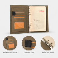 Libreta Espiral A5 de Cuero PU con Logotipo Personalizado, Agenda Diaria con Banda Elástica, Impresión UV, para la Escuela y Oficina