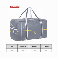 Sac de hockey senior personnalisé en bâche 500D, logo personnalisé, MOQ 10, 10 couleurs, 180L, imperméable, tissu 660g