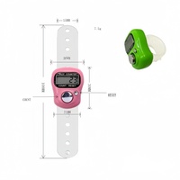 Compteur de doigts électronique personnalisé avec LOGO, mini affichage numérique LCD, compteurs de clics pour la prière, le crochet, le golf, le tricot