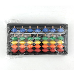 Рекламный портативный soroban, маленькие детские игрушки, радужные бусины, цветные 7 стержней, пластмассовый Абак - Product Image 6