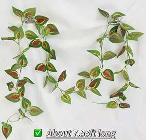 Plantas Artificiales para Acuario, Enredaderas para <span class=keywords><strong>Mascotas</strong></span>, Decoración <span class=keywords><strong>de</strong></span> Pared, Hojas Colgantes Simuladas, Paisajismo - Product Image 2