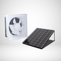 Ventilateur d'extraction mural solaire en plastique avec panneau solaire pour serre/chambre à fumée/salle de bain, extracteur d'air chaud