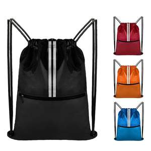 Supplier Custom Logo Waterproof <b>Nylon</b> Drawstring Bag Outdoor Sports Gym <b>Backpack</b> Personalized Polyester Printed Draw String Bag - Product Image 1
