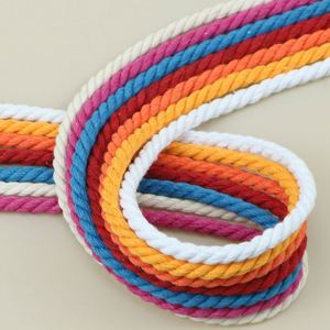 Cordón de Macramé Trenzado Personalizado de 8 mm para Bolsos, Prendas y Zapatos, de Poliéster y Algodón para Decoración - Product Image 2