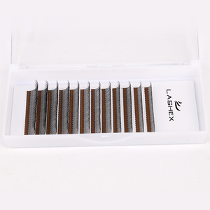 Ciglia Finte Lashex 5D a Ventaglio Chiuso, Sintetiche in Visone, Naturali e Morbide, Fatte a Mano, Estensioni Ciglia Marroni e Nere - Product Image 5