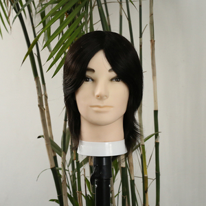 Tête de mannequin pour homme avec 100% cheveux humains Tête de poupée d'entraînement pour salon, salon de coiffure et école de beauté pour la coupe - Product Image 4