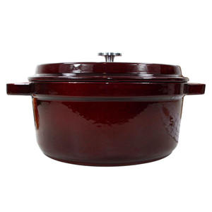 Cocotte/Four à potée en fonte émaillée antiadhésive ronde ou ovale pour la cuisson - Product Image 3