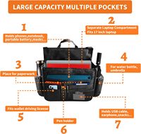 Organisateur de siège arrière de voiture en tissu Oxford 600D avec 2 compartiments, sac de rangement suspendu pour passager
